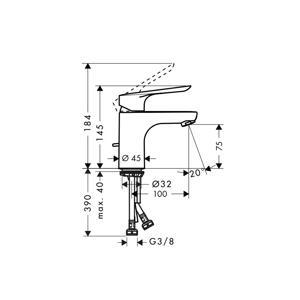 Vòi Hafele Lavabo Logis E 70 589.52.430
