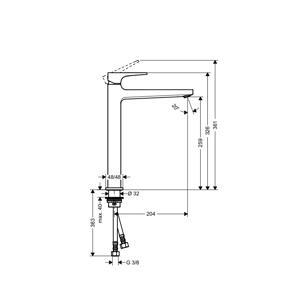 Vòi Hafele lavabo Metropol 260 589.50.511