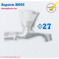 VÒI HỒ GẮN TƯỜNG PHI 27MM ASPAVN HG05