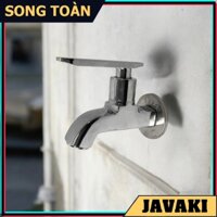 Vòi Hồ JV816 Xả Nước Thân Vuông Đồng Mạ Crom Tay Bằng Khóa Gạt - Thương Hiệu Javaki
