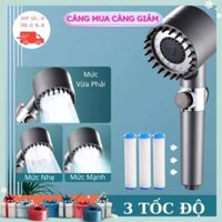 Vòi Hoa Sen Tăng Áp 3 Chế Độ Xả Nước Không Gỉ Tiết Kiệm Nước Dễ Dàng Lắp Đặt Gia Dụng Thông Minh (FreeShip)