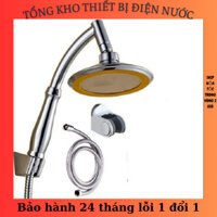 Vòi hoa sen tăng áp bản rộng cao cấp VHS04 bao gồm dây inox và đế cài