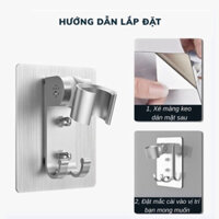 Vòi hoa sen tăng áp lực nước nhà tắm 4in1 chất liệu inox chống gỉ tay cầm đen nhám 4 chế độ xả nước,tặng kèm giá đỡ vòi
