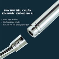 Vòi Hoa Sen, Vòi Nhà Tắm Tăng Áp Lực Nước Chất Liệu Mạ Inox Chống Gỉ Tay Cầm Đen Nhám 4 Chế Độ Xả Nước Dây 1,5m