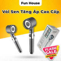 Vòi Hoa Sen, Vòi Nhà Tắm Tăng Áp Lực Nước Chất Liệu Mạ Inox Chống Gỉ Tay Cầm Đen Nhám 3 Chế Độ Xả Nước Tặng Kèm Dây