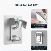 Vòi Hoa Sen, Vòi Nhà Tắm Tăng Áp Lực Nước Chất Liệu Mạ Inox Chống Gỉ Tay Cầm Đen Nhám 4 Chế Độ Xả Nước Tặng Kèm Dây 1,5m