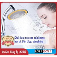 Vòi hoa sen, Vòi sen tăng áp GIẢ INOX LK-2015 - 45618 , cổ xoay 360 độ ,Bộ lọc kháng khuẩn,  tiết kiệm 30 nước