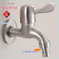 Vòi lạnh gắn tường Inox 304 KAG-RT04, vòi xả nước mạnh siêu bền thiết kế đẹp