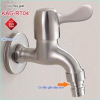 Vòi lạnh gắn tường Inox 304 KAG-RT04, vòi xả nước mạnh siêu bền thiết kế đẹp