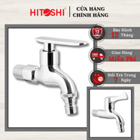 Vòi lạnh gắn tường, vòi nước gắn tường lạnh HITOSHI đồng mạ crom cao cấp