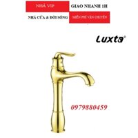 Vòi Lavabo điếu mạ vang nóng lạnh Luxta L1218BG, bảo hành 5 năm, 30cm