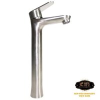 Vòi lavabo điếu nóng lạnh, Inox SUS 304 Eurolife EL-T023 (Trắngvàng )