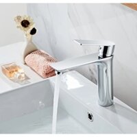 Vòi Lavabo ĐỒNG 100% Nóng Lạnh Cao Cấp Yamato V31 20cm Mạ Crom Niken 5 lớp siêu bền Chân thấp