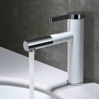 Vòi Lavabo đồng sơn tĩnh điện, xoay 360 độ cao cấp