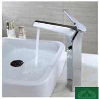 VÒI LAVABO ĐỒNG THAU MẠ NICKEN CROM SÁNG BÓNG. VÒI LAVABO NÓNG LẠNH CAO 30CM LARTO LTLN-11