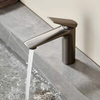 Vòi Lavabo Kronen thấp màu xám titan model KR3024G