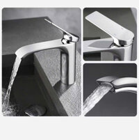 Vòi Lavabo KRONEN thấp màu crom model KR3008C