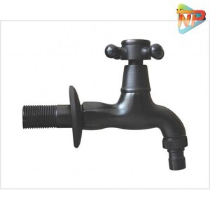 Vòi lavabo lạnh đồng đen Everest VĐ26