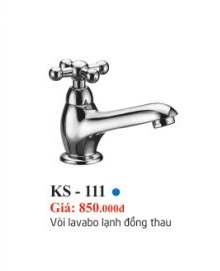 Vòi lavabo lanh đồng thau KS-111