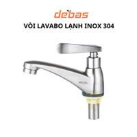 Vòi lavabo lạnh inox 304 cao cấp rửa tay gạt ngang giá rẻ vòi lavabo lạnh chính hãng Debas V5166