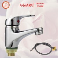 Vòi lavabo lạnh KAGAWA (LL_5122) thân lùn chất đồng thau sáng bóng cao cấp phong cách hiện đại tiêu chuẩn châu âu