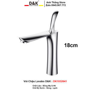 Vòi lavabo nóng lạnh D&K DK1032641