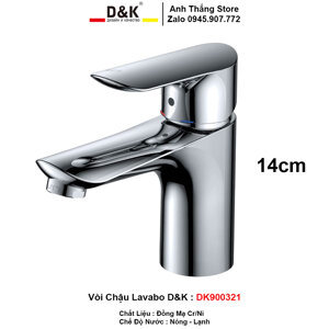 Vòi lavabo nóng lạnh D&K DK900321