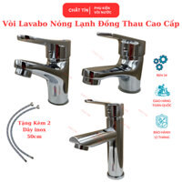 Vòi Lavabo Nóng Lạnh Đồng Thau Mạ Crom Cao Cấp,Vòi Nước Lavabo Rửa Mặt Tay Gật Gù,Cổ Cao Thân Tròn Lớn Dày,124, Chất Tín