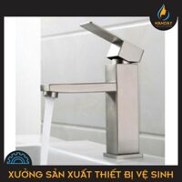 Vòi Lavabo Nóng Lạnh Inox 2 Tấc Ống Vuông Cao Cấp Handay HD-301 - Hàng Chính Hãng