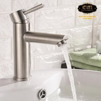 Vòi lavabo nóng lạnh Inox SUS 304 Eurolife EL-1202 (Trắng vàng) LazadaMall