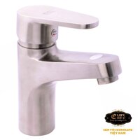 Vòi lavabo nóng lạnh Inox SUS 304 Eurolife EL-1102 (Trắng vàng) LazadaMall