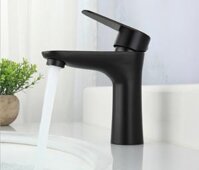 Vòi lavabo nong lanh màu đen Inox 304 MS3