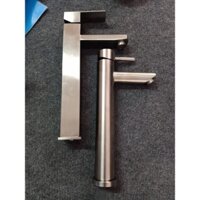 Vòi lavabo vuông nóng lạnh 3 tấc inox 304