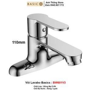 vòi lavabo BASIC BW-601V3 nóng lạnh 3 lỗ