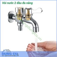 Vòi nước 2 đầu đa năng khoá đứng