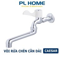 Vòi nước gắn tường lạnh cần dài WL027C cao cấp Caesar chính hãng