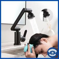 Vòi nước Lavabo nóng lạnh inox 304 thiết kế xoay 720 độ 3 màu Bạc/Đen/Xám kèm Dây cấp nước-VR063B2-VR067B2