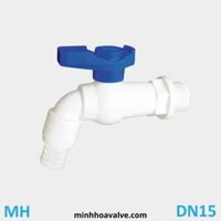 Vòi nước nhựa tay gạt 90 độ phi 21 DN15 MH