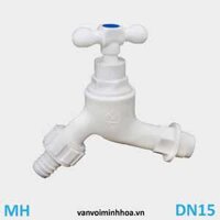 Vòi nước nhựa tay xoay nối ống mềm nhựa phi 21 DN15