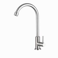 Vòi nước rửa chén lạnh KG50 inox304 cao cấp dùng cho mọi bồn rửa, tặng kèm dây cấp nước 40cm- Hàng chính hãng