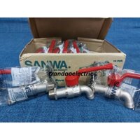 Vòi nước van bi đầu ngắn tay dài CK15 Sanwa 1/2" (21mm) - Hàng chính hãng Sanwa Thái Lan