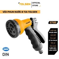 Vòi phun nước 8 tia TOLSEN 57100, nhựa ABS cao cấp, xịt rửa xe, tưới cây, làm vườn – Tiêu chuẩn EU