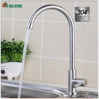 Vòi rửa bát 1 đường lạnh, inox sus304 gắn tường và gắn chậu