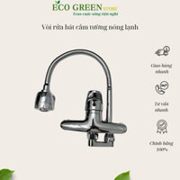 Vòi rửa bát cắm tường nóng lạnh cần cứng mềm xoay 360 độ Vòi rửa bát cần cứng mềm chất liệu Atimon