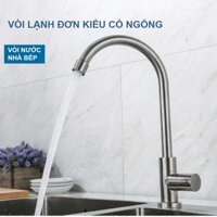 Vòi rửa bát, chén chỉ lạnh INOX SUS 304
