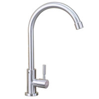 Vòi rửa bát, chén lạnh  cong  INOX SUS 304
