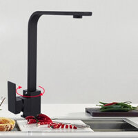 Vòi rửa bát - chén nóng lạnh màu đen cao cấp - Inox 304