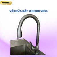 Vòi rửa bát dây rút tăng áp móng ngựa CHINOX VR55- màu titan