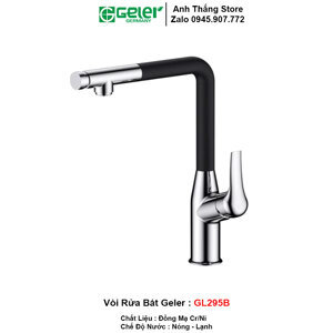Vòi rửa bát đồng rút dây Geler GL-295B