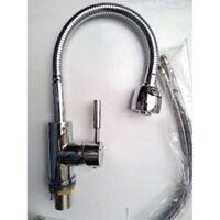 Vòi rửa bát inax thân đồng cần mềm